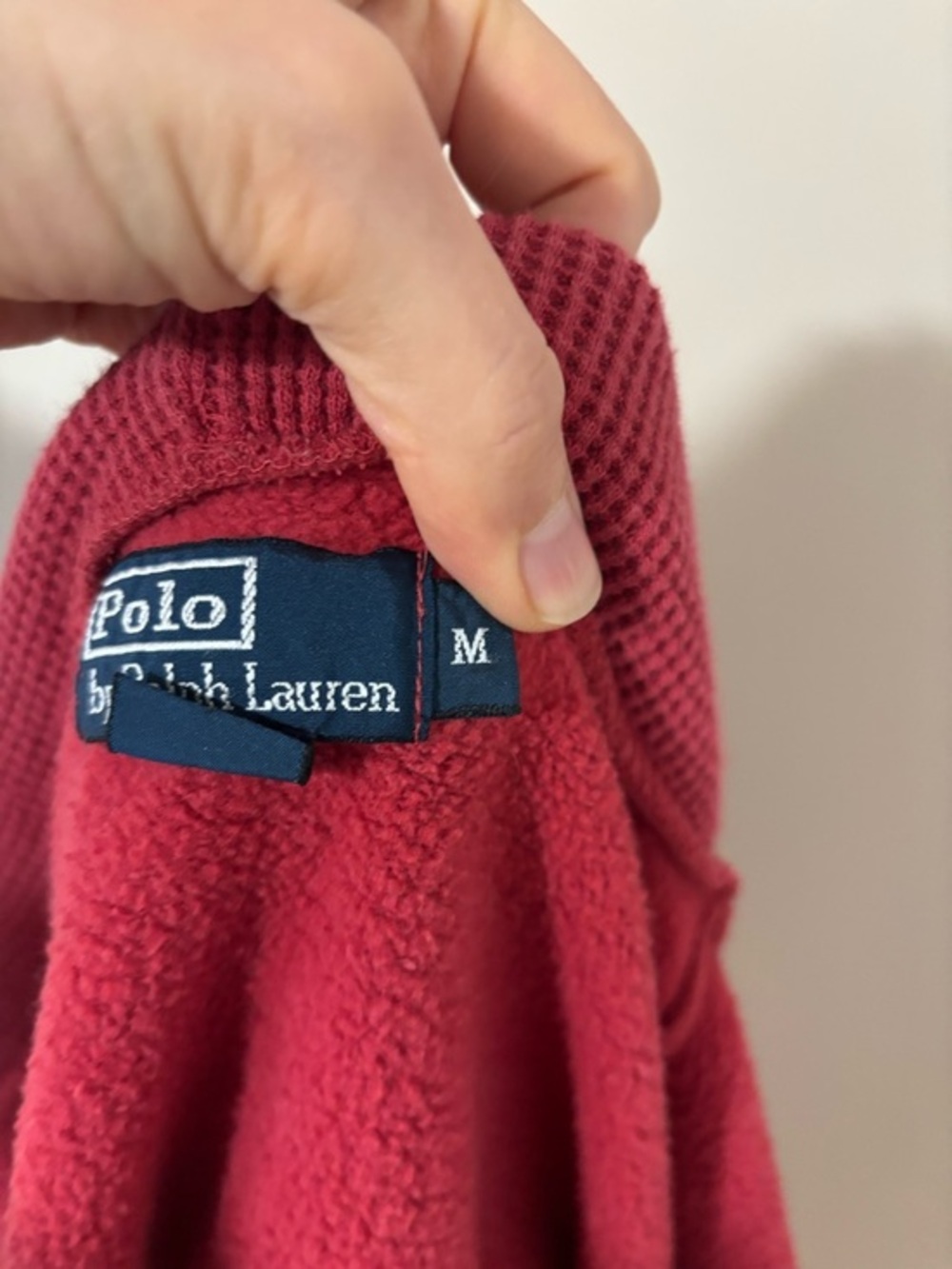 Polo Ralph Lauren Vintage Red Oversized‎ Full Zip Hoodie - Picture 6 of 6